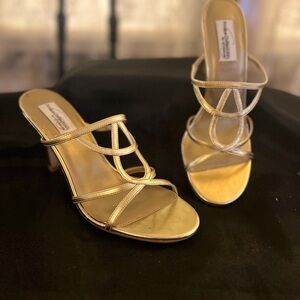 Sleek gold sandals